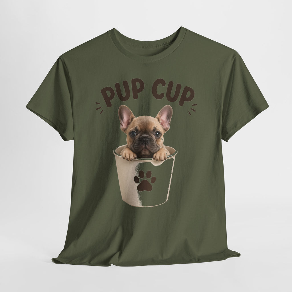 Pup Cup T‑Shirt — Cute French Bulldog Puppy Tee