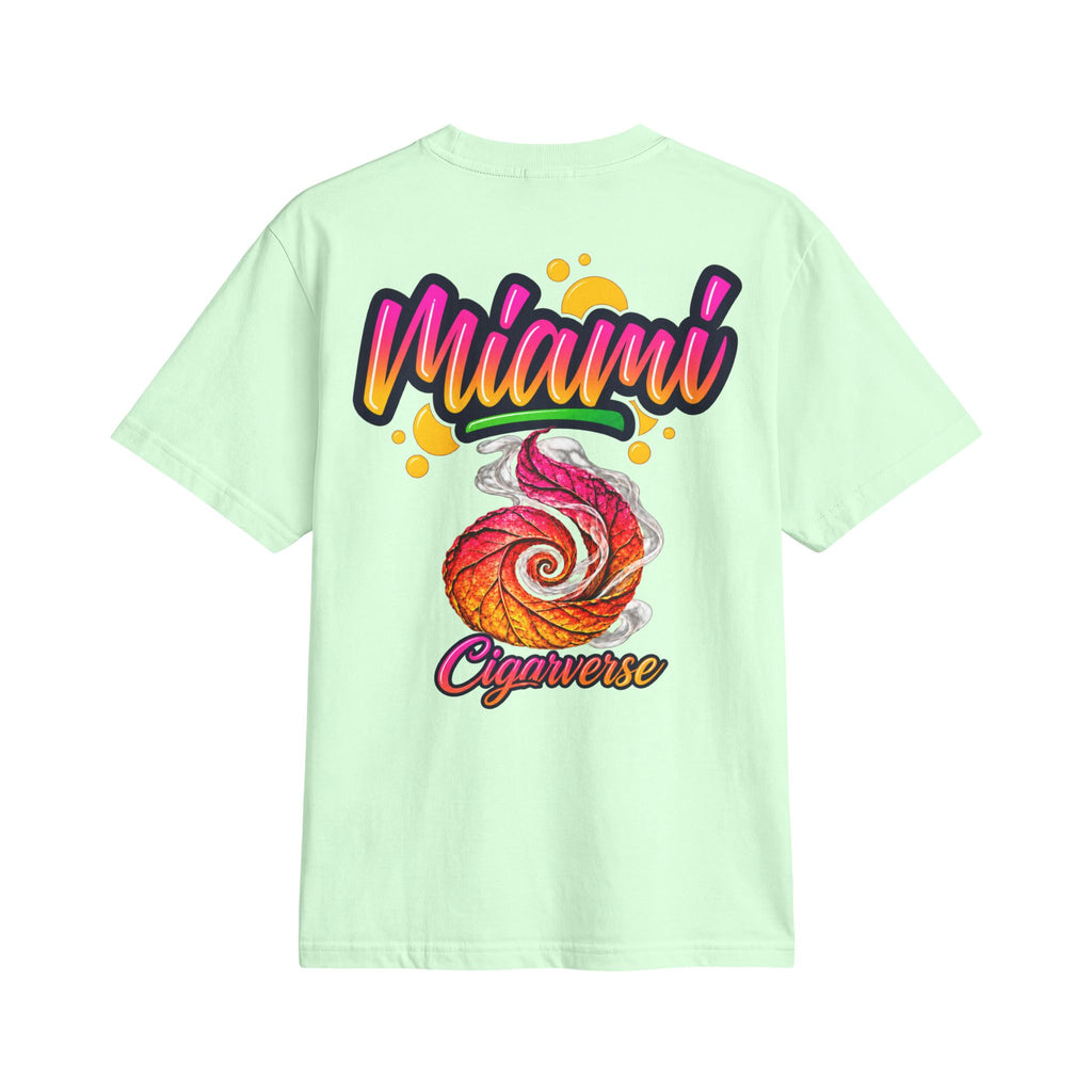 Miami Spiral Leaf Graphic T-Shirt
