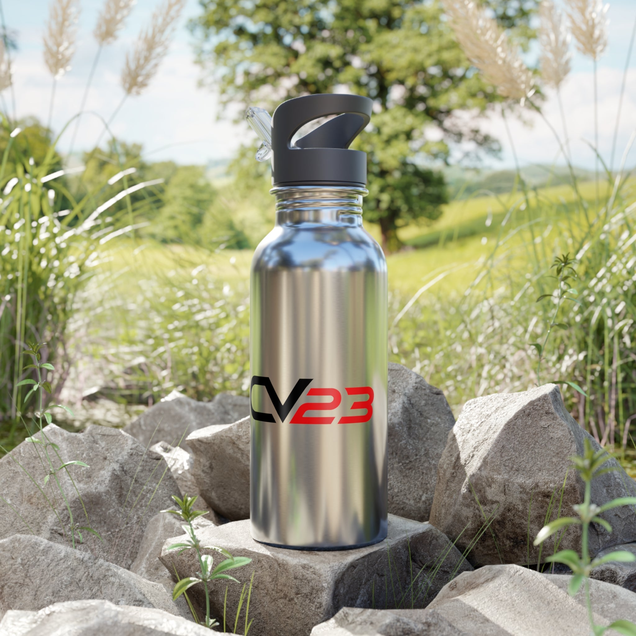 20oz Stainless Steel Water Bottle with Straw — Sleek Insulated Hydration Bottle