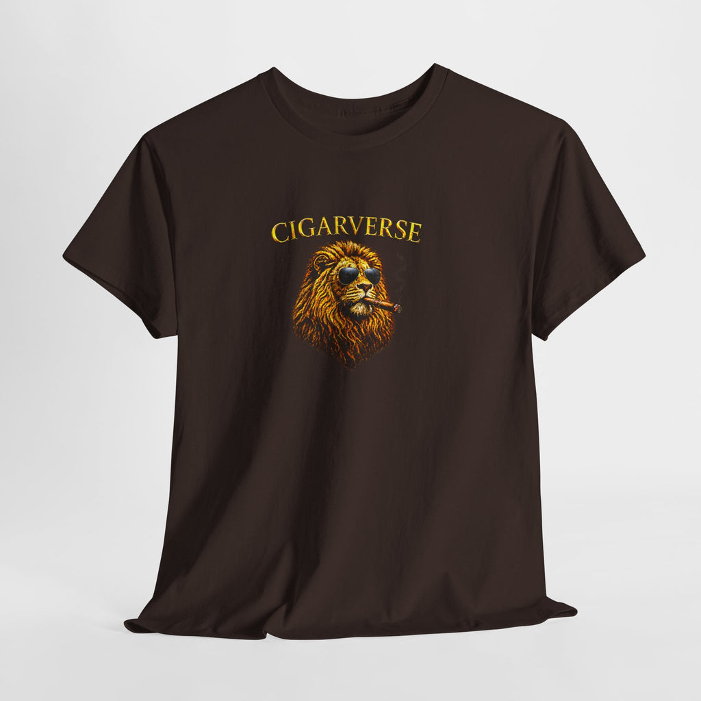 Cigarverse Unisex Lion T‑Shirt — Vintage Smoking Lion Graphic Tee