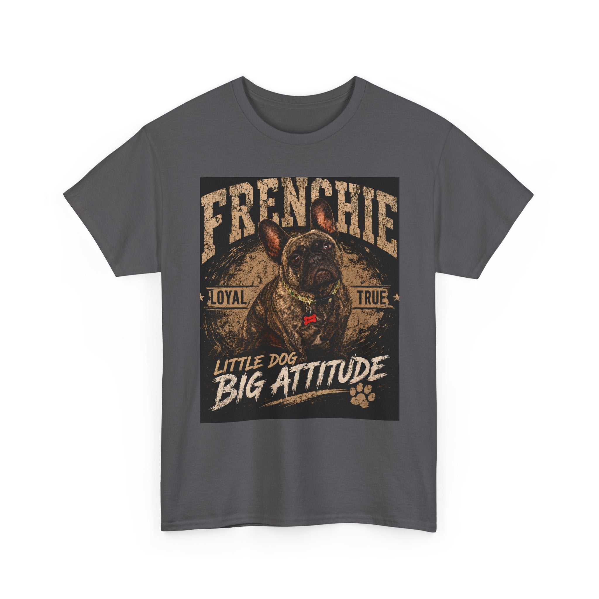 Frenchie Dog T-Shirt - “Little Dog Big Attitude” Retro Graphic Tee