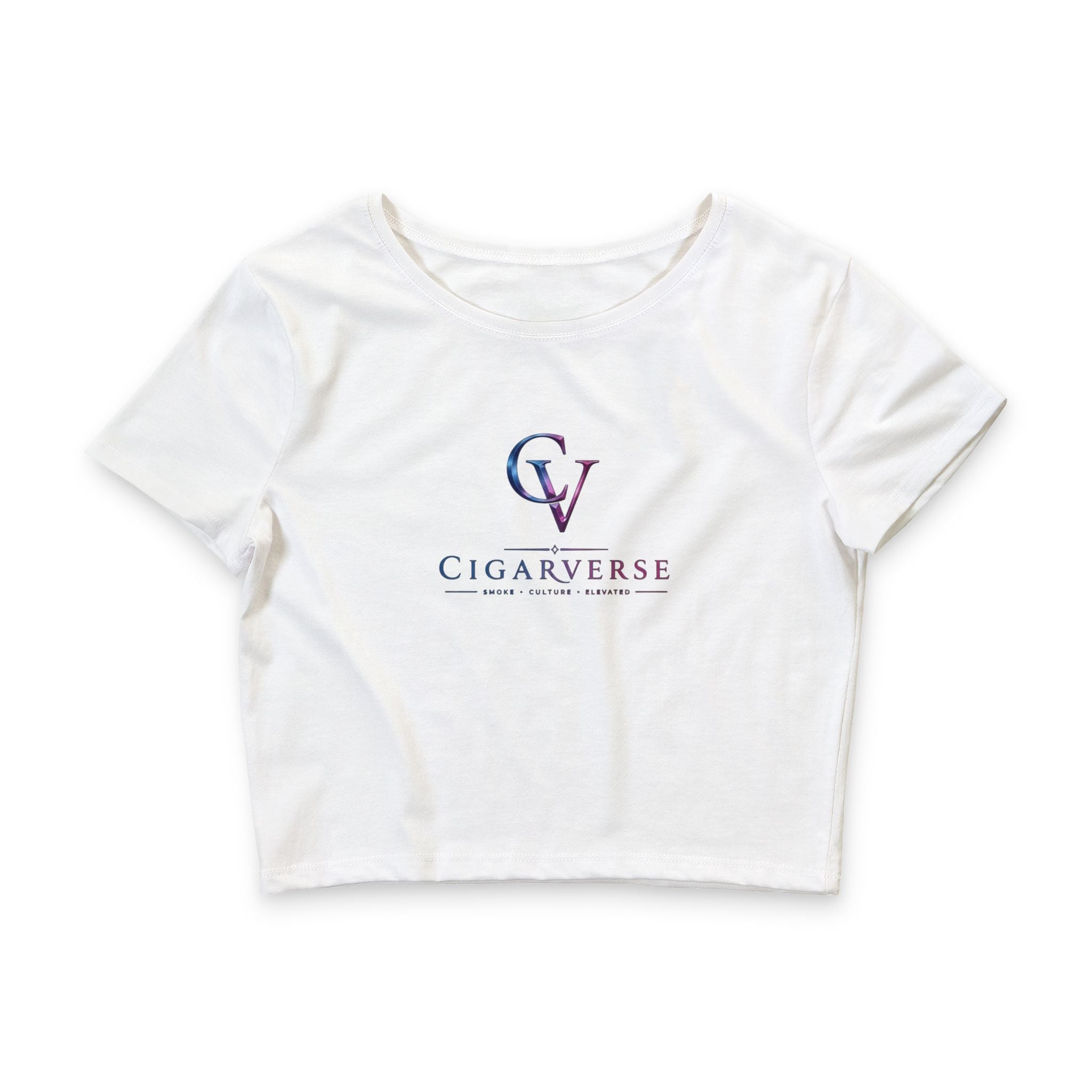 Crop Tee — CigarVerse Logo Women's Casual Crop Top