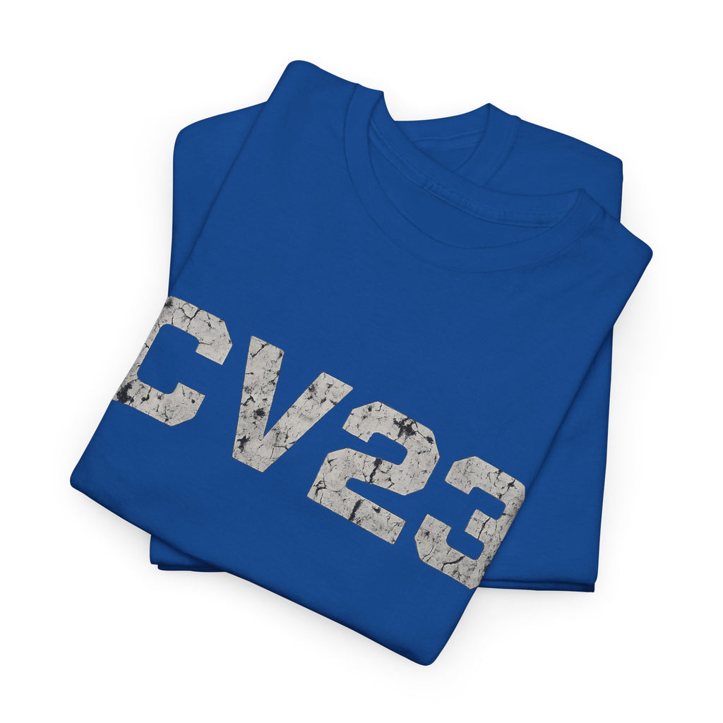 White CV23 Logo T-Shirt — Minimal Graphic Tee