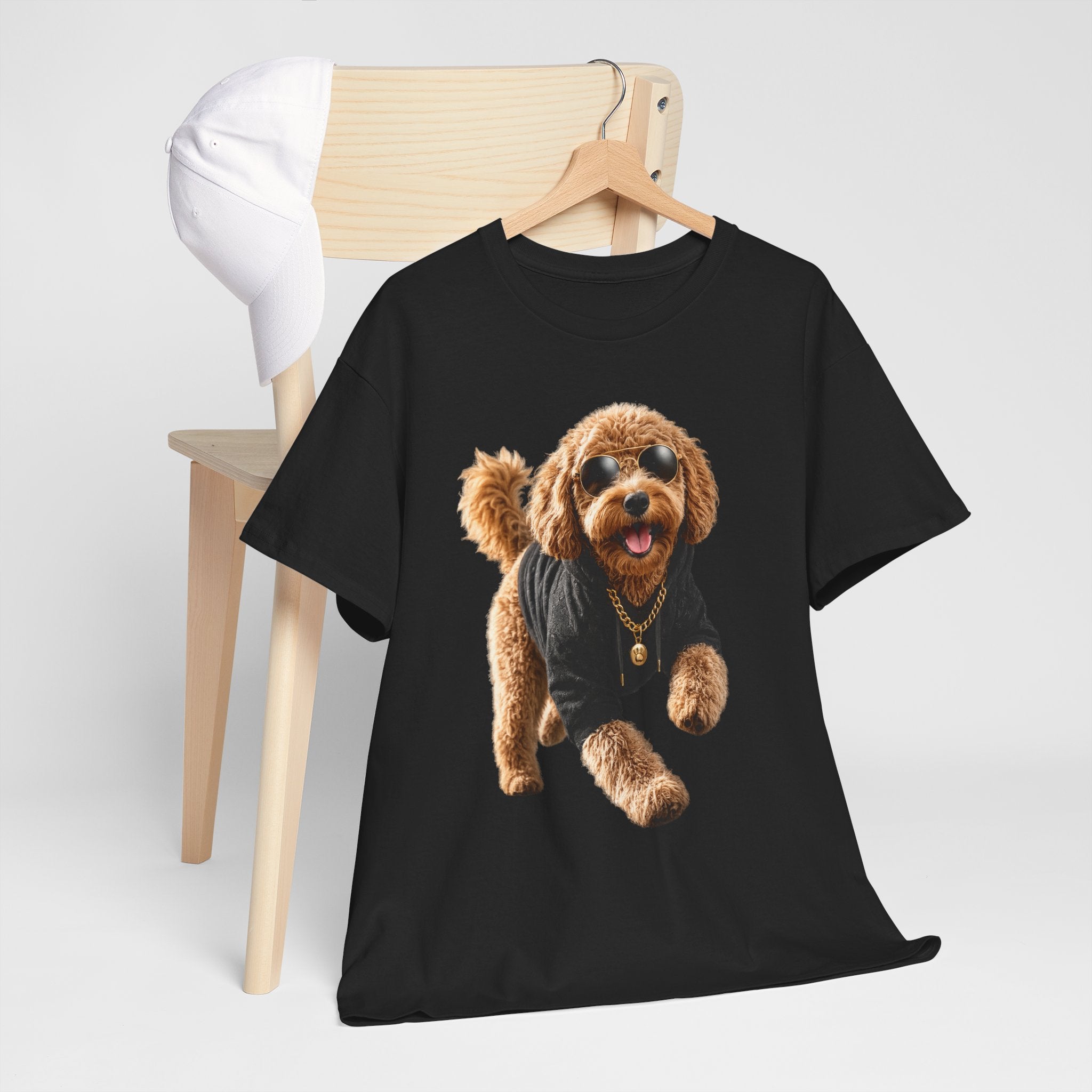 Cute Doodle Dog Photo T-Shirt — Playful Puppy Portrait Tee