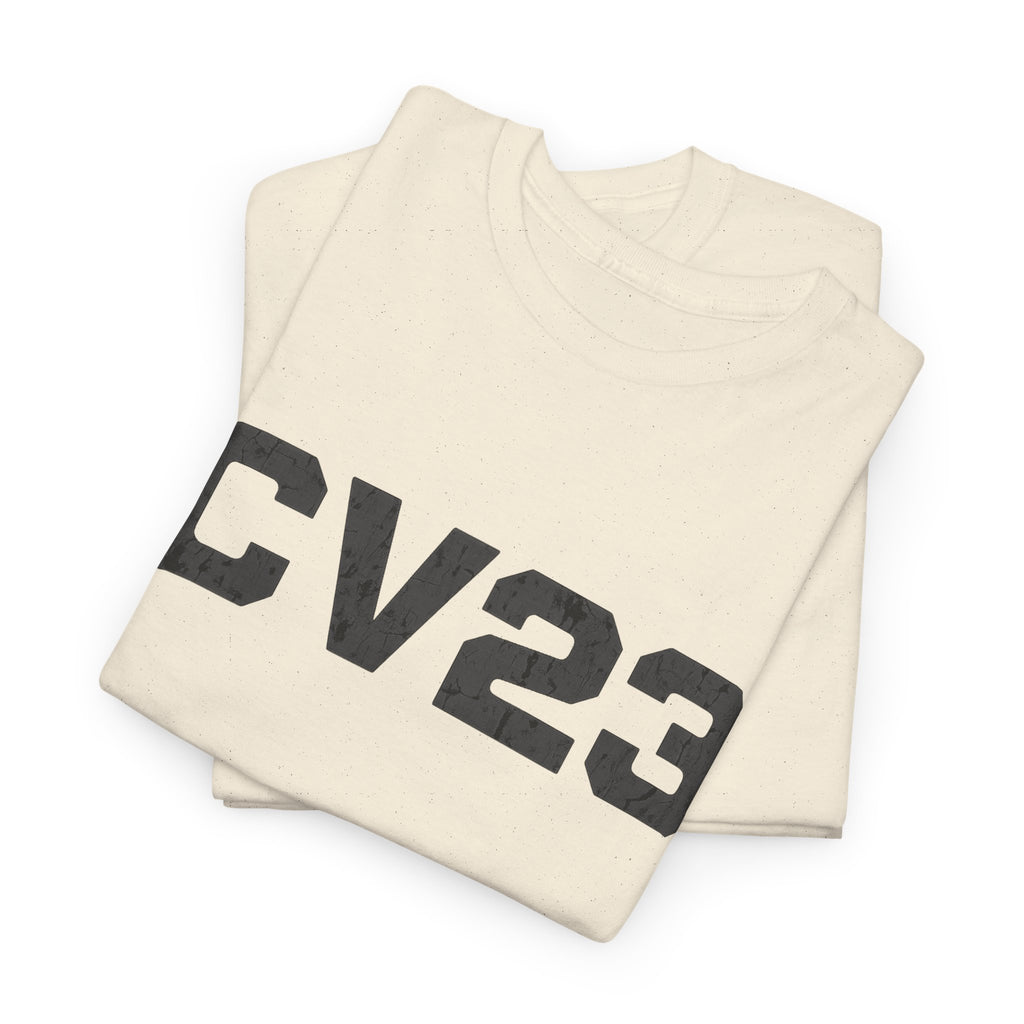Charcoal CV23 Logo Graphic Tee – Vintage Athletic Number Shirt