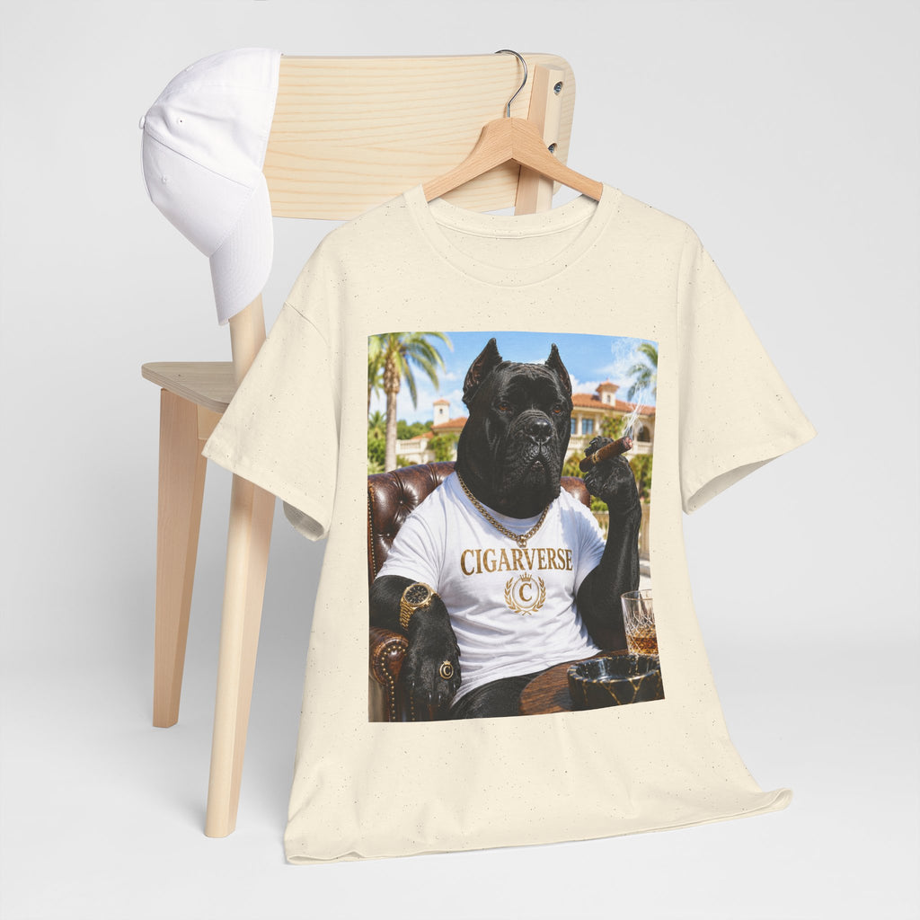 Cigarverse Graphic Tee — Vintage Smoker Dog Artwork