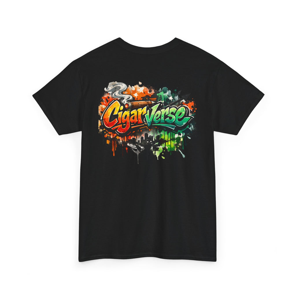 Graphic Tee — 'CigarVerse' Colorful Graffiti Logo T-Shirt