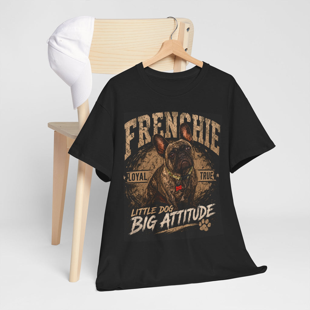 Frenchie Dog T-Shirt - “Little Dog Big Attitude” Retro Graphic Tee