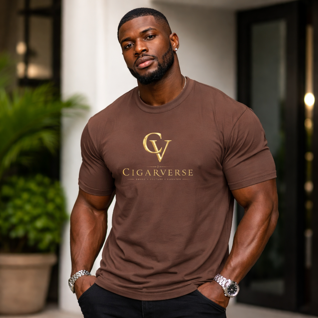ULTRA PREMIUM HEAVYWEIGHT “Gold Logo” - Cigarverse T-Shirt