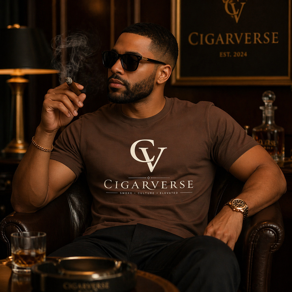 Premium Heavyweight “Cream Logo” Cigarverse T-Shirt