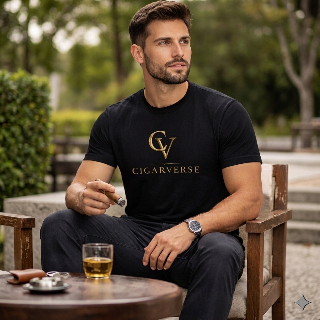 ULTRA PREMIUM HEAVYWEIGHT “Gold Logo” - Cigarverse T-Shirt