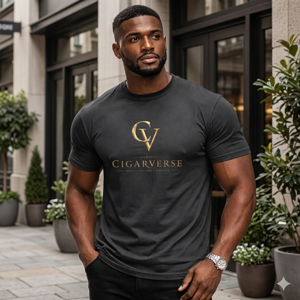 ULTRA PREMIUM HEAVYWEIGHT “Gold Logo” - Cigarverse T-Shirt