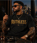 Ultra Premium Heavyweight CIGARVERSE “Ruthless” Gold Logo T-Shirt