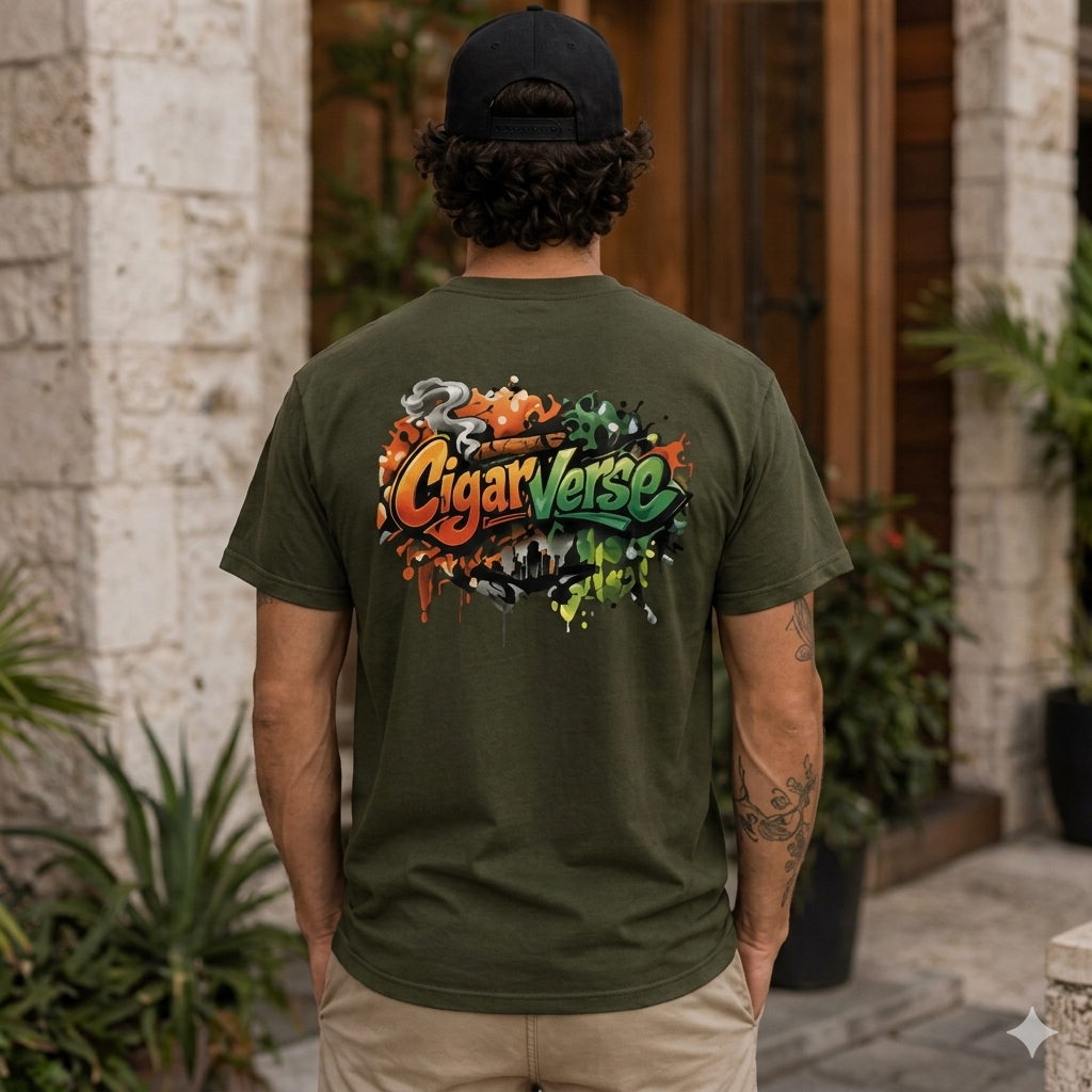 Graphic Tee — 'CigarVerse' Colorful Graffiti Logo T-Shirt