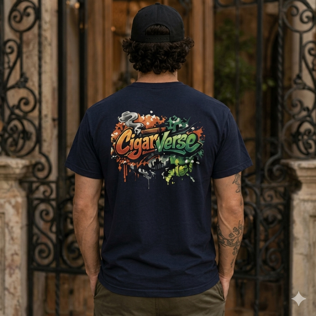 Graphic Tee — 'CigarVerse' Colorful Graffiti Logo T-Shirt