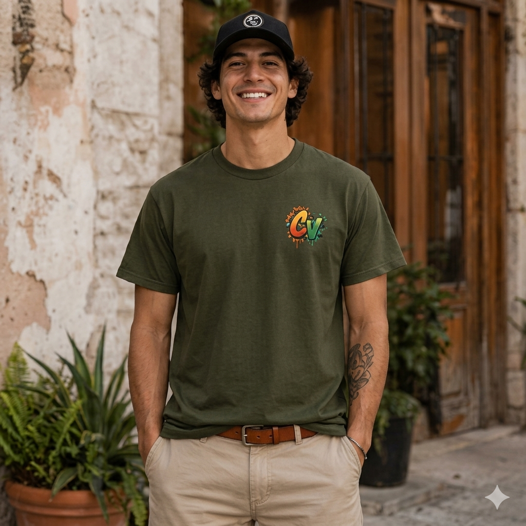 Graphic Tee — 'CigarVerse' Colorful Graffiti Logo T-Shirt