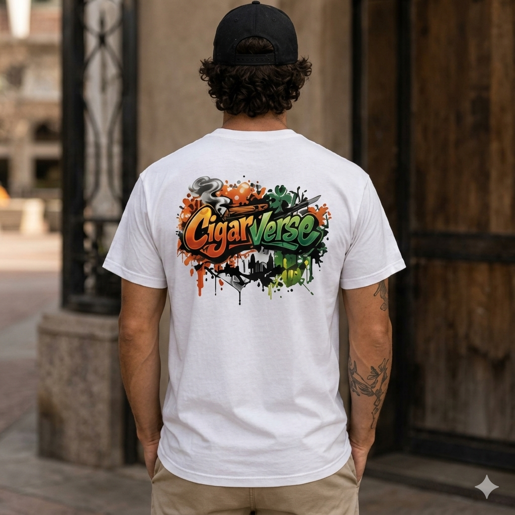 Graphic Tee — 'CigarVerse' Colorful Graffiti Logo T-Shirt