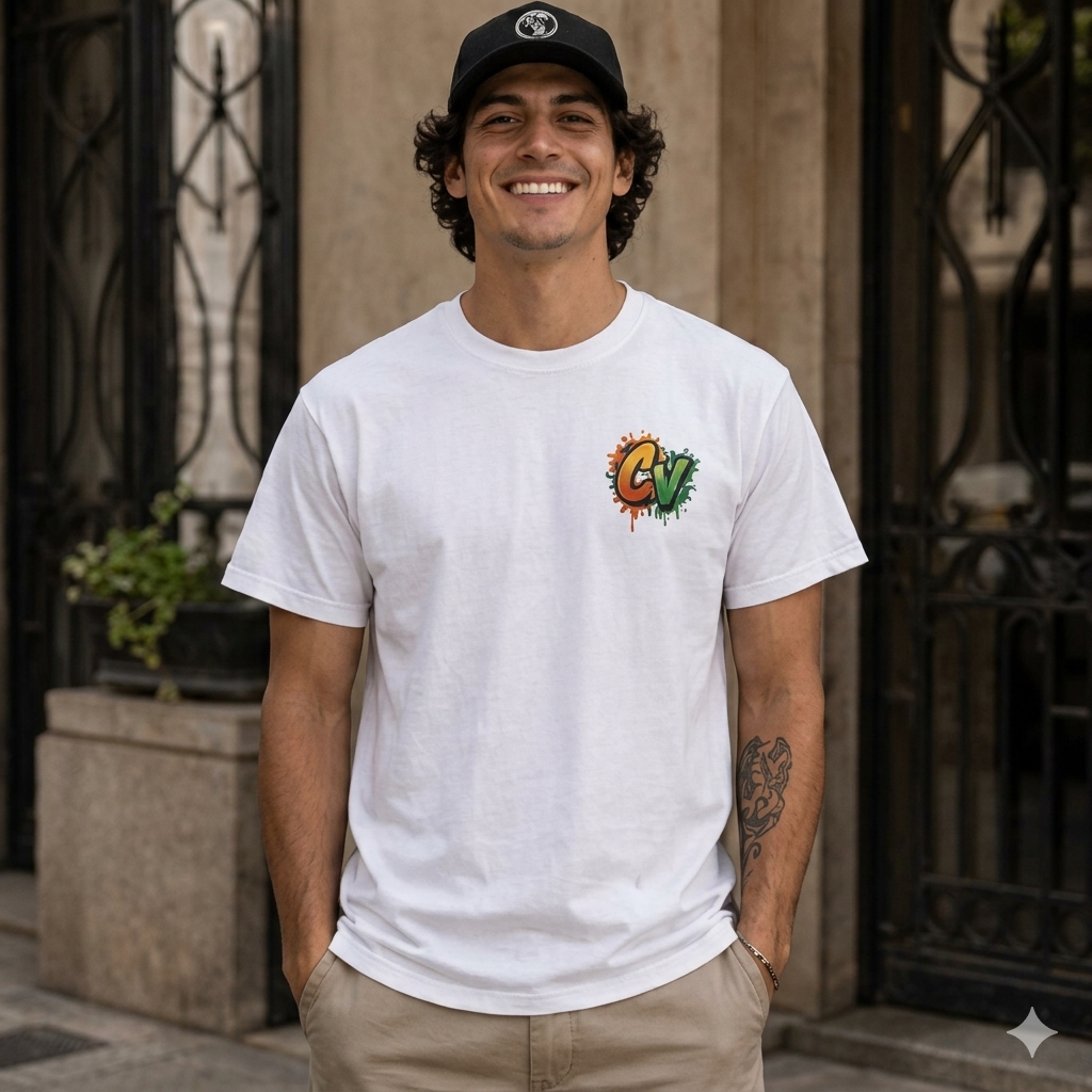 Graphic Tee — 'CigarVerse' Colorful Graffiti Logo T-Shirt