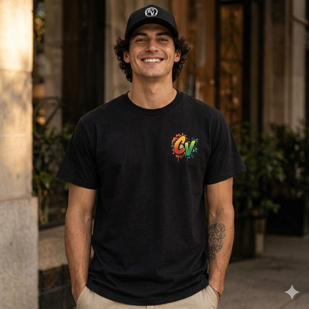 Graphic Tee — 'CigarVerse' Colorful Graffiti Logo T-Shirt