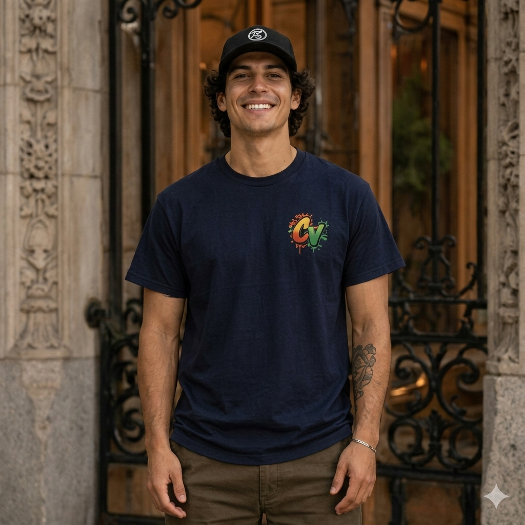 Graphic Tee — 'CigarVerse' Colorful Graffiti Logo T-Shirt