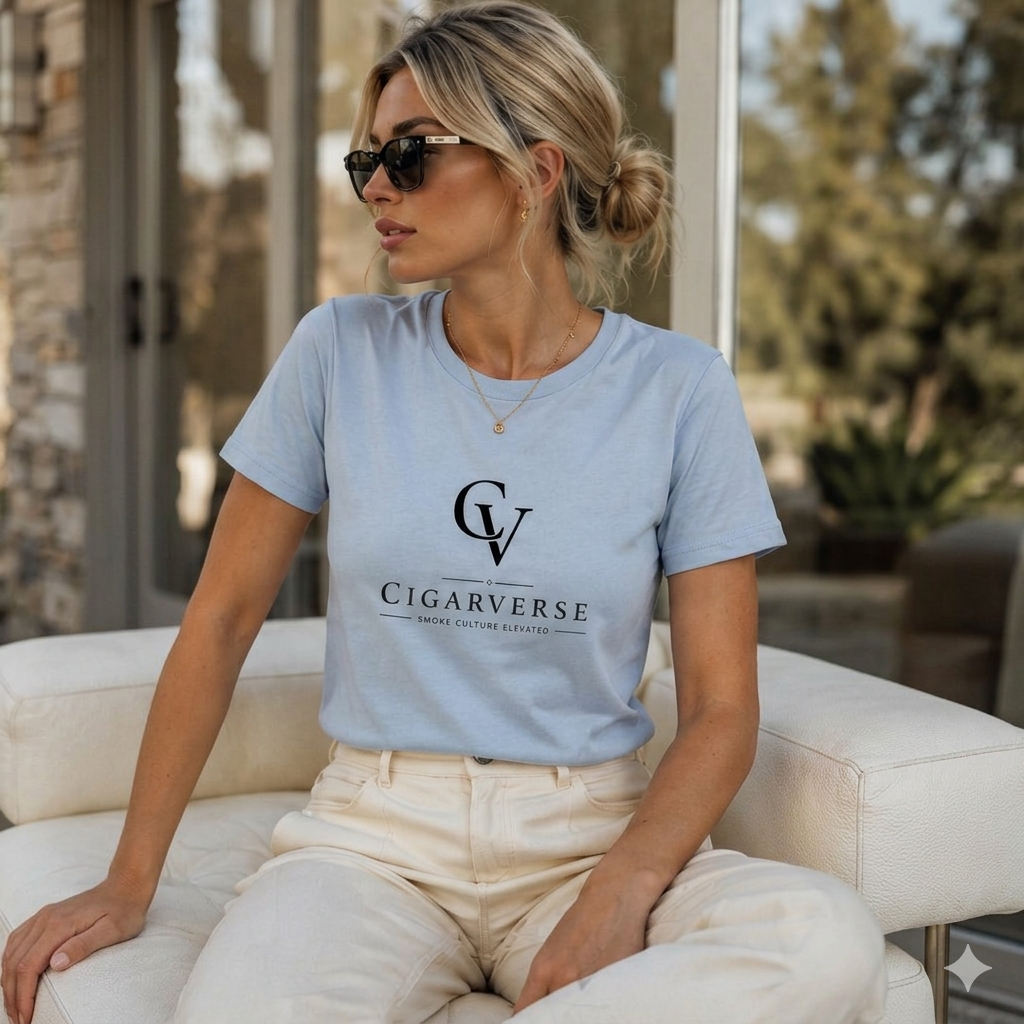 Cigarverse Women’s Black CV Logo Tee