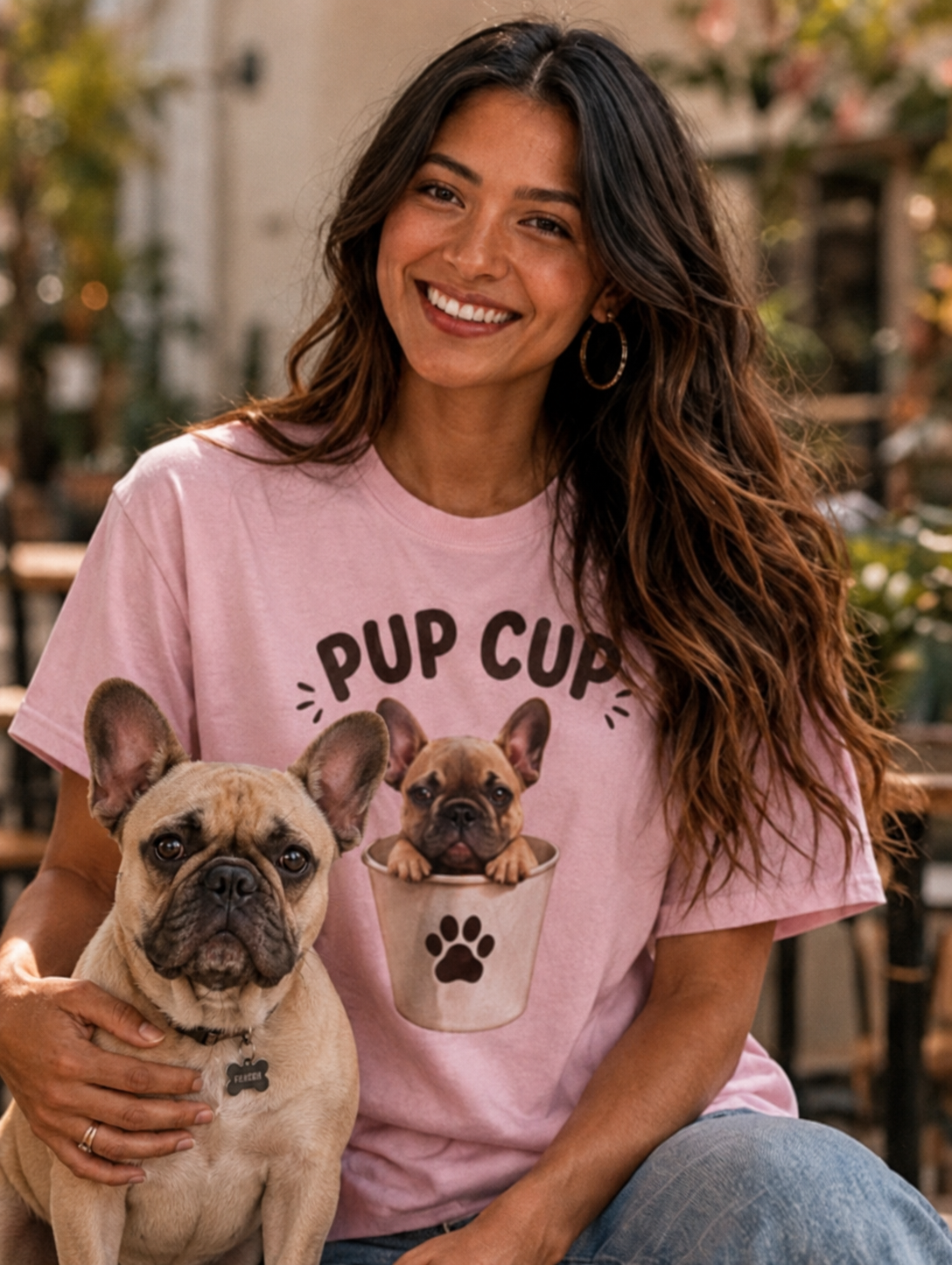 Pup Cup T‑Shirt — Cute French Bulldog Puppy Tee