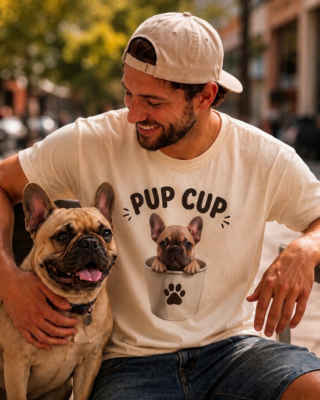 Pup Cup T‑Shirt — Cute French Bulldog Puppy Tee