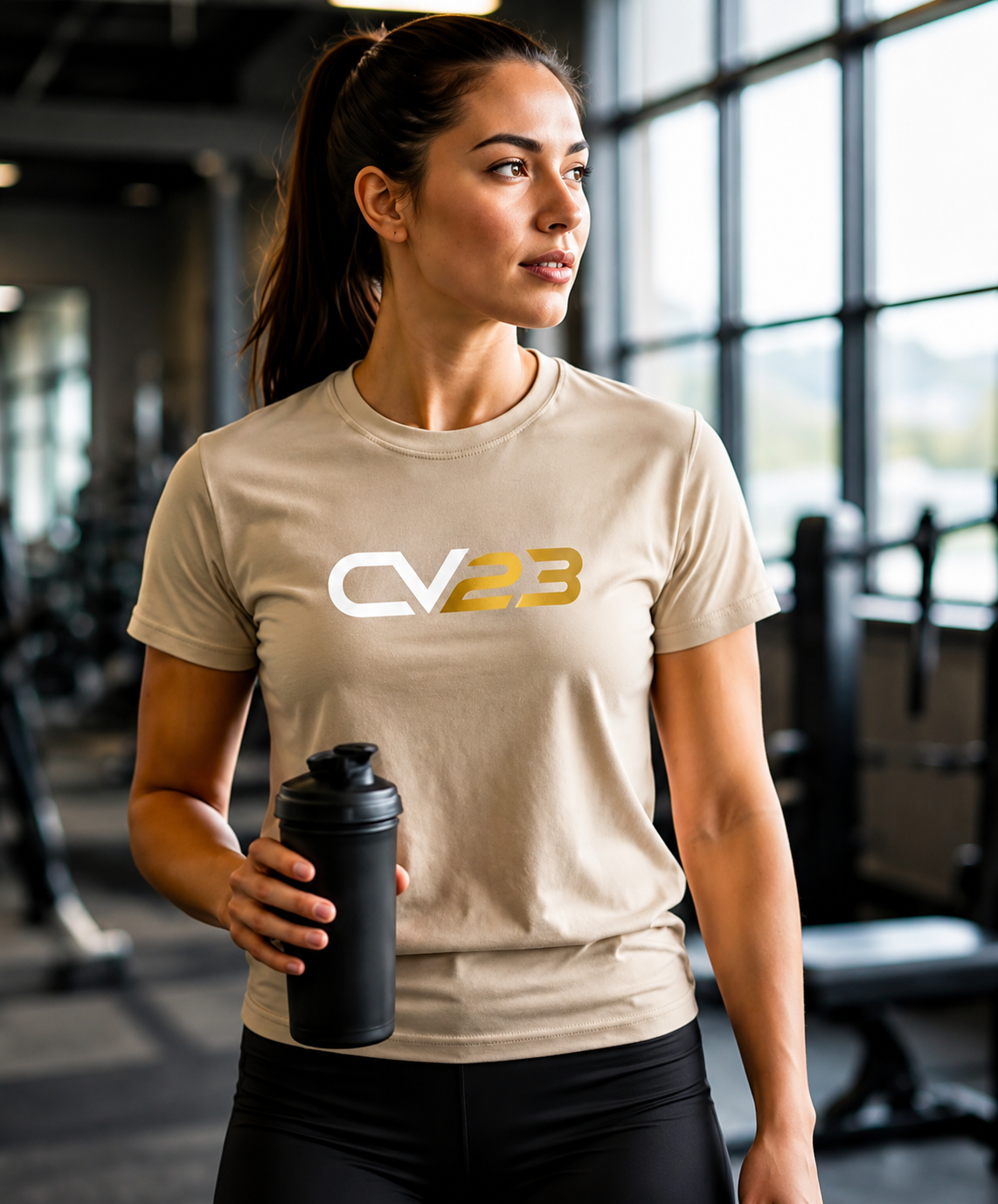 CV23 Logo T-Shirt — Minimalist Black Graphic Tee