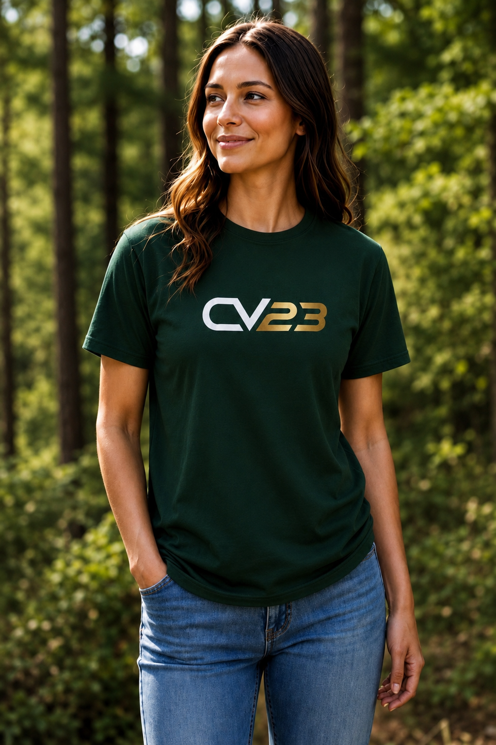 CV23 Logo T-Shirt — Minimalist Black Graphic Tee