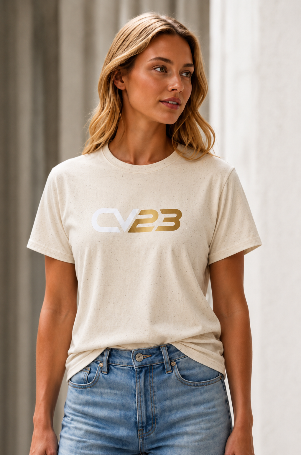 CV23 Logo T-Shirt — Minimalist Black Graphic Tee