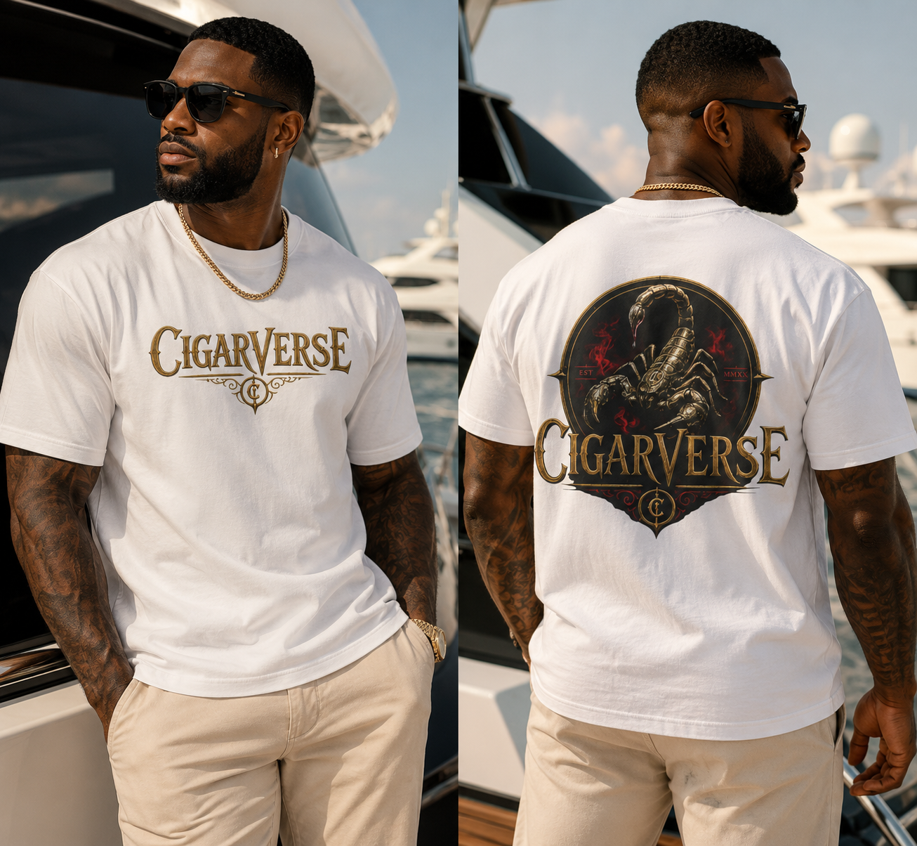 ULTRA PREMIUM HEAVYWEIGHT CigarVerse Logo T-Shirt — Vintage Scorpion Graphic Tee