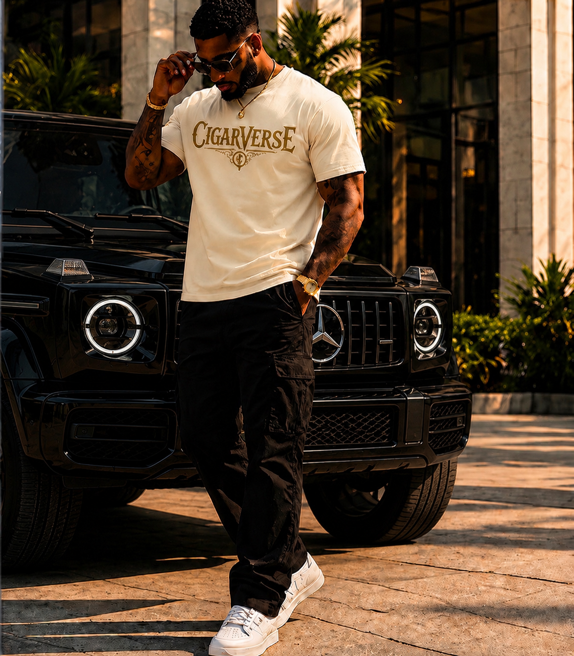 ULTRA PREMIUM HEAVYWEIGHT CigarVerse Logo T-Shirt — Vintage Scorpion Graphic Tee