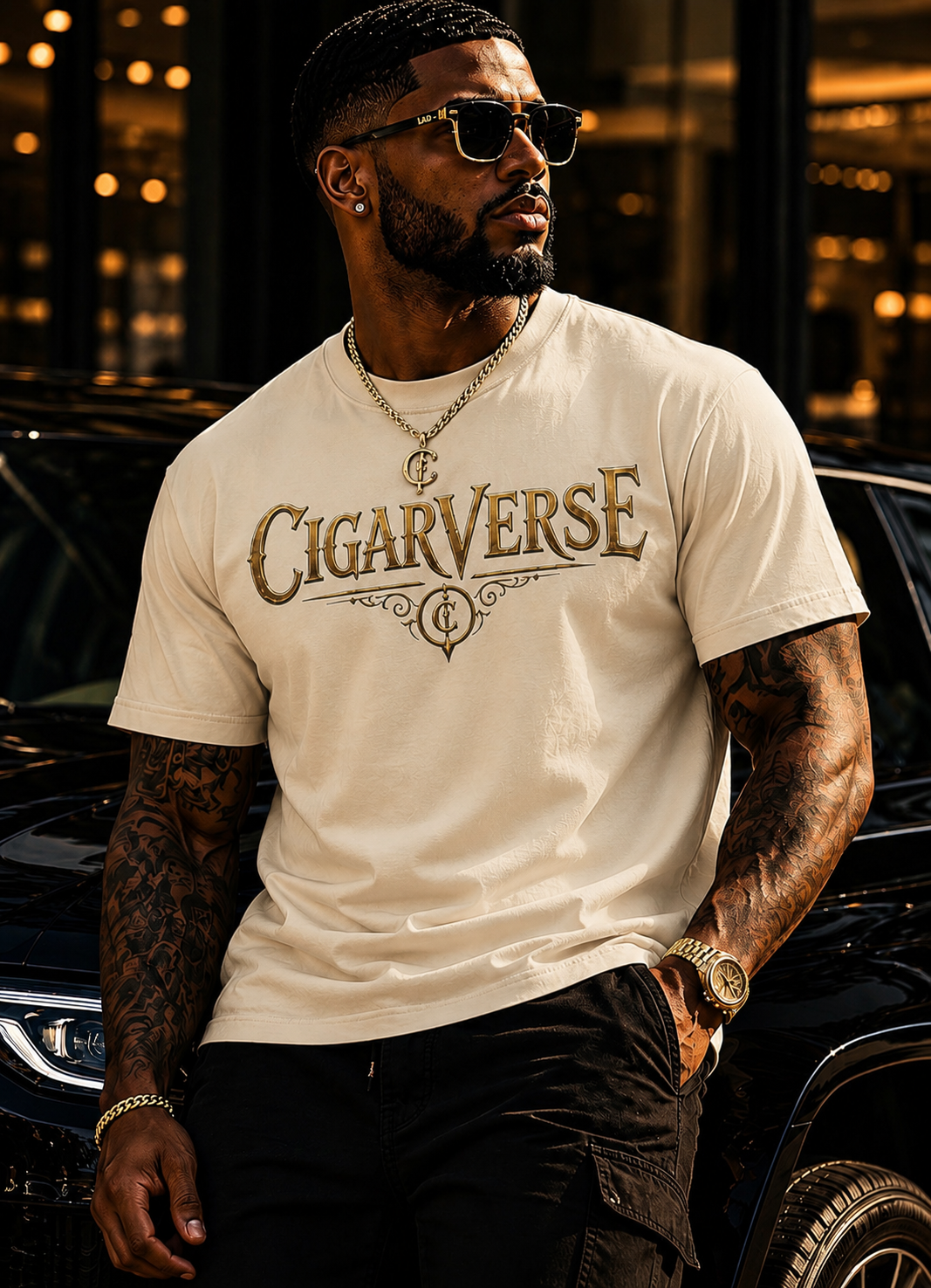 ULTRA PREMIUM HEAVYWEIGHT CigarVerse Logo T-Shirt — Vintage Scorpion Graphic Tee