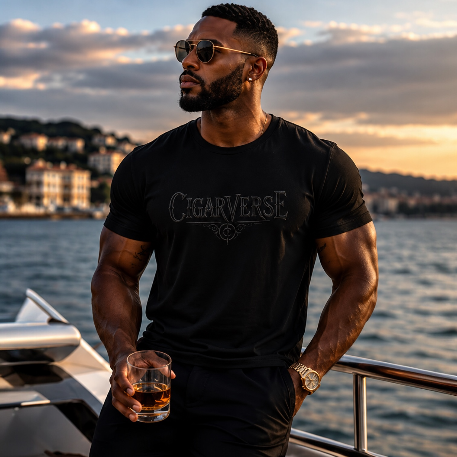 CigarVerse Logo T-Shirt - Vintage Cigar Club Tee