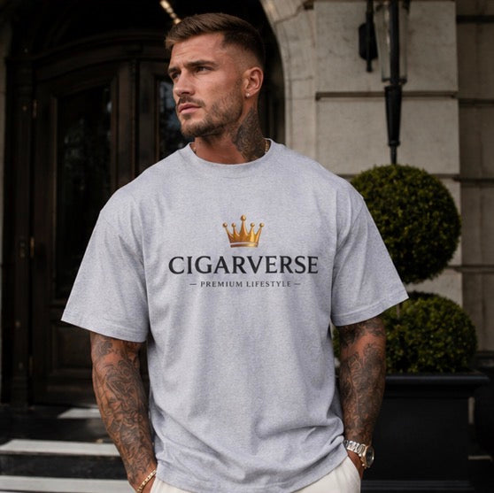 Cigarverse Premium Lifestyle Tee — Crown Logo Short Sleeve