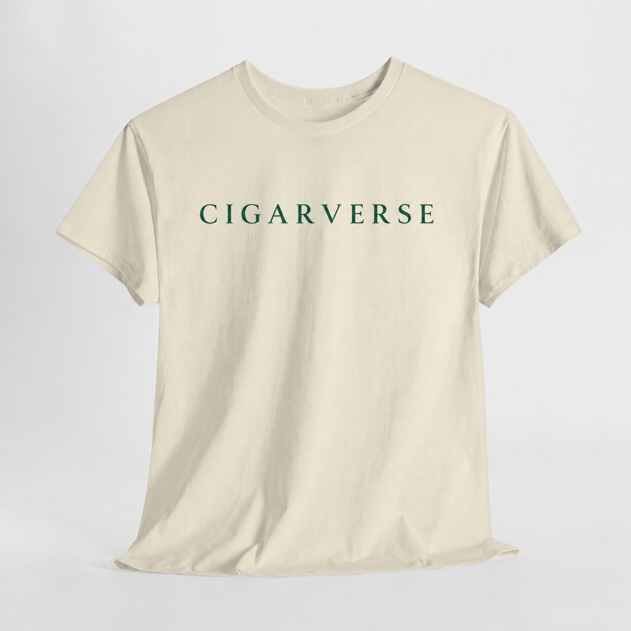 CIGARVERSE Forest Green Logo Tee — Unisex Minimalist Vintage Cigar Brand T‑Shirt