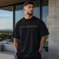 Gold Logo CIGARVERSE Premium Max Heavyweight T‑Shirt