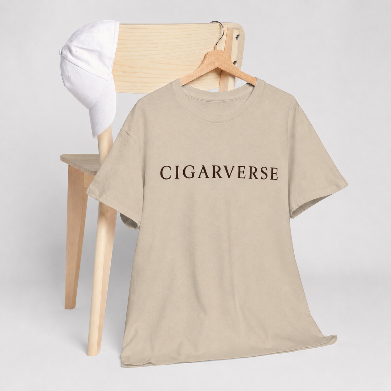 Cigarverse Chocolate Logo T‑Shirt — Minimalist Retro Cigar Brand Tee