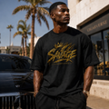 Leopard Print Premium Max Heavyweight CIGARVERSE T-Shirt — 'Stay Fierce' Streetwear Tee