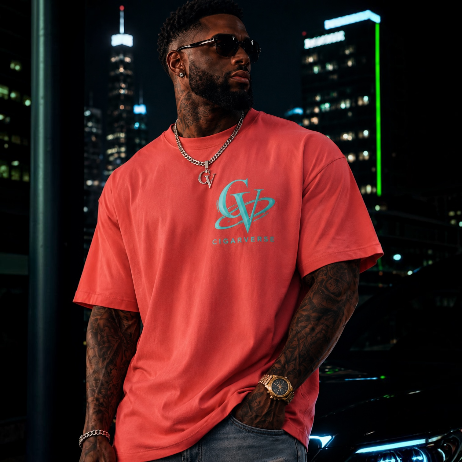 Premium Max Heavyweight Cigaverse Logo Garment-Dyed T-Shirt