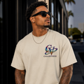 Premium Max Heavyweight CigarVerse Logo T‑Shirt — Colorful Retro Space-Inspired Tee