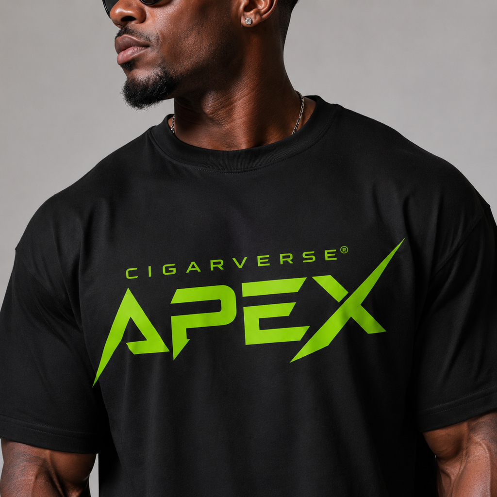 Apex Logo Premium Max Heavyweight T-Shirt — Neon Green Gaming Graphic Tee