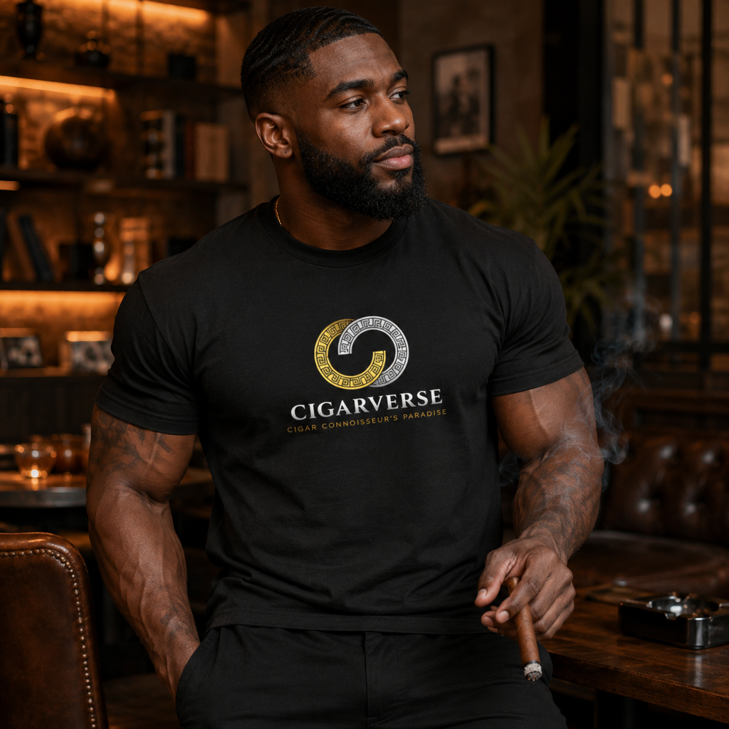 CigarVerse Logo T‑Shirt — Cigar Enthusiast Graphic Tee