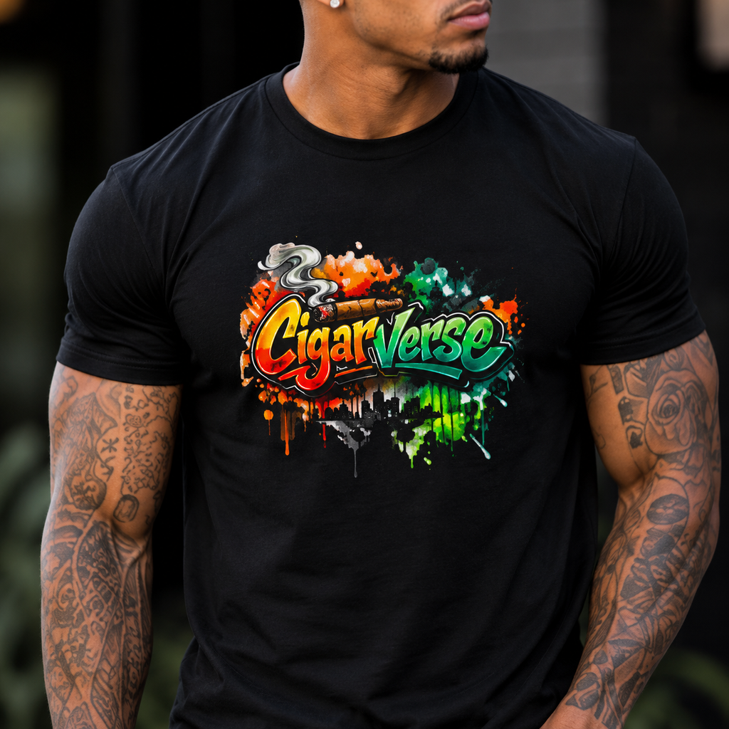Unisex Graffiti Logo CIGARVERSE Tee - Colorful Art Logo T-Shirt