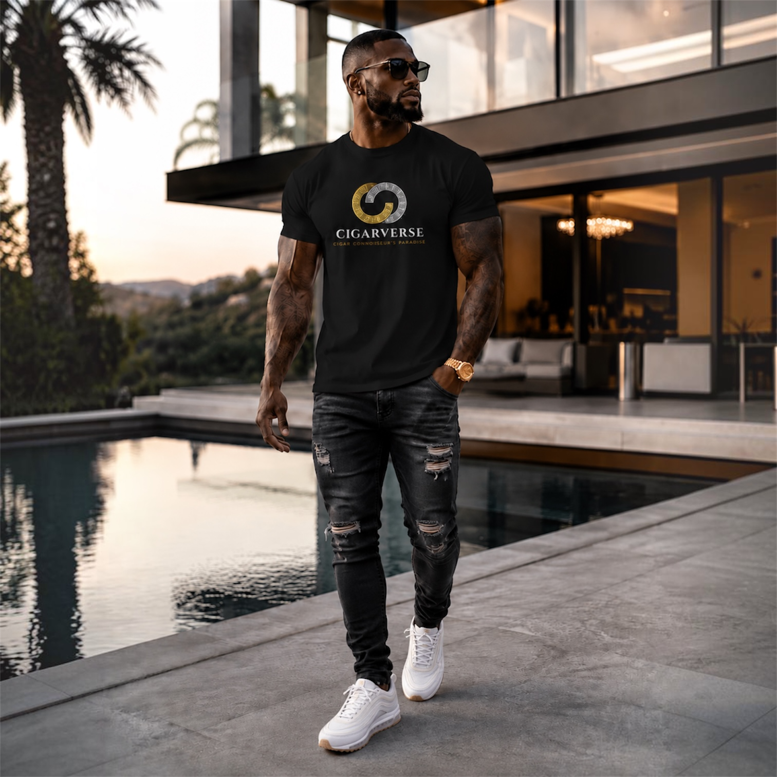 CigarVerse Logo T‑Shirt — Cigar Enthusiast Graphic Tee