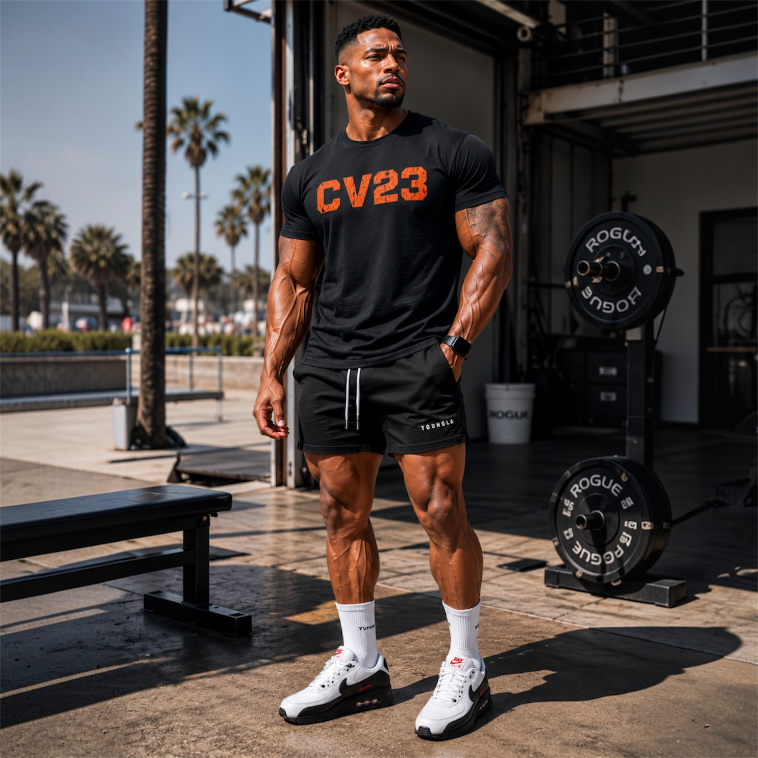 CV23 Distressed Graphic Tee — Military-Inspired Vintage Logo T-Shirt