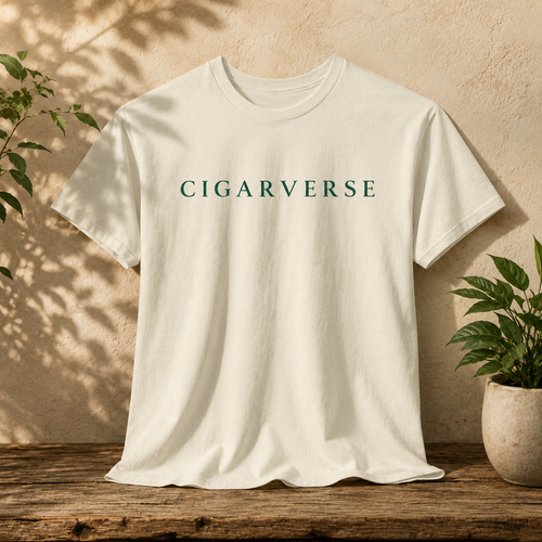 CIGARVERSE Forest Green Logo Tee — Unisex Minimalist Vintage Cigar Brand T‑Shirt