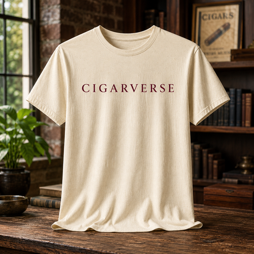 CIGARVERSE Burgundy Logo Vintage Logo Tee
