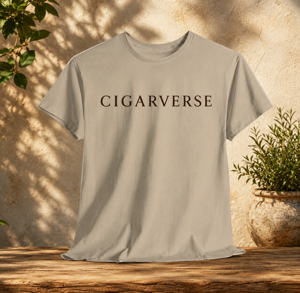 Unisex Chocolate Logo CIGARVERSE T‑Shirt — Minimalist Retro Cigar Brand Tee