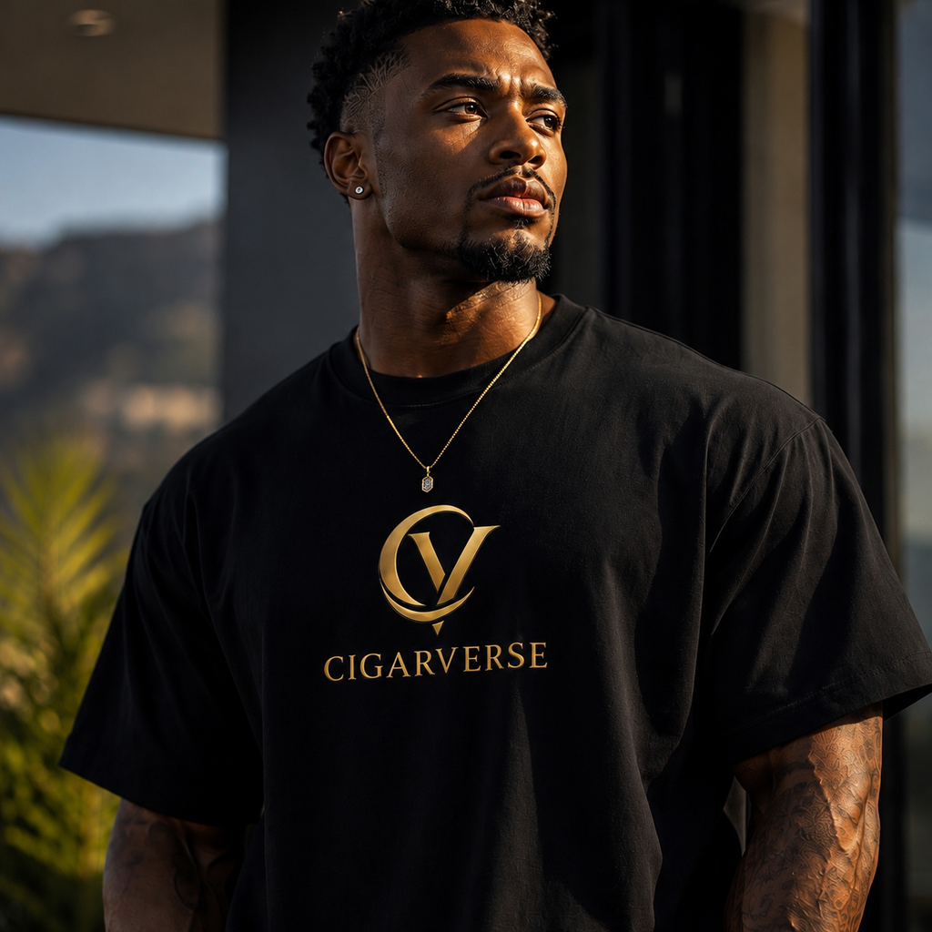 Gold V Monogram Premium Max Heavyweight T‑Shirt